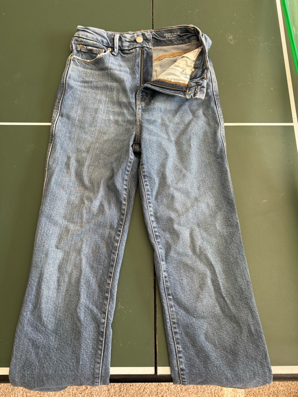 Good American Straight Men's Light Blue Denim Jeans